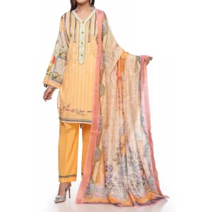 3PC- Digital Printed Lawn Embroidered Suit PS2355