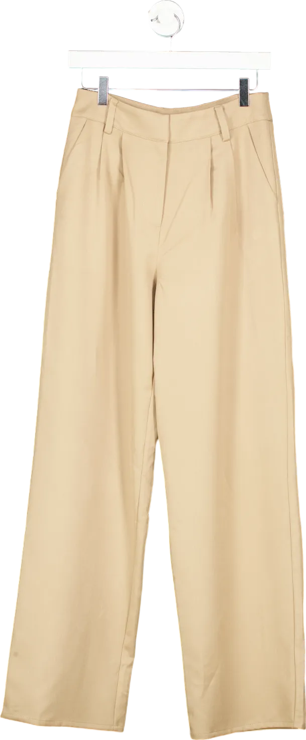 4TH   Reckless Beige Wide Leg Trousers UK 10