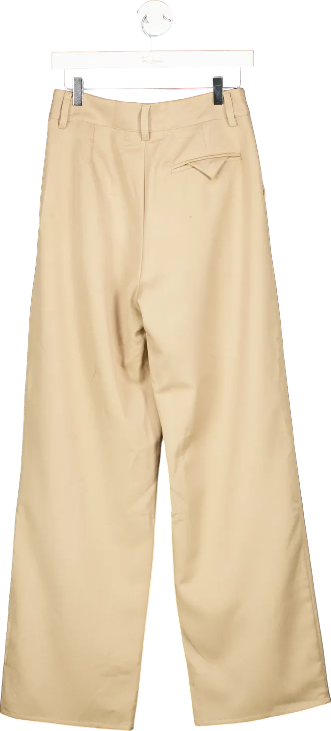 4TH   Reckless Beige Wide Leg Trousers UK 10