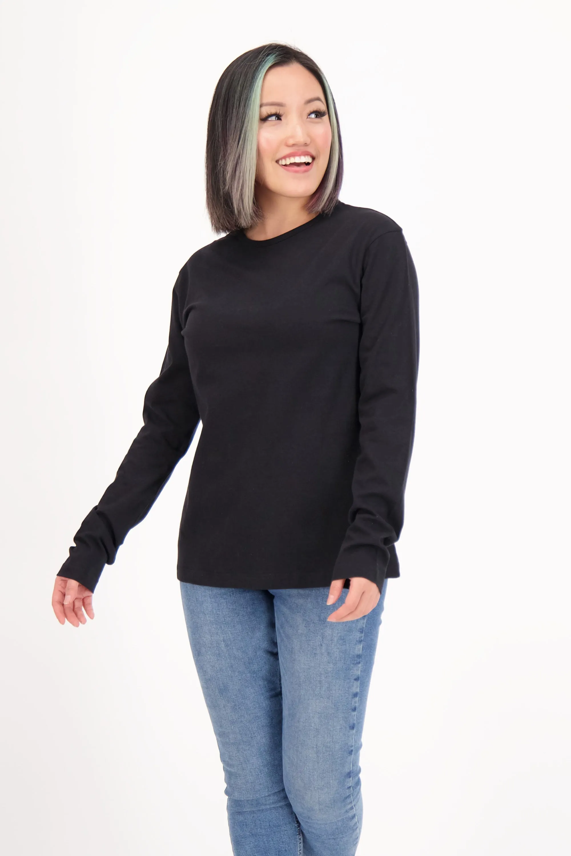 6-Pack Women's Long Sleeve White-Black-Olive | Organic Cotton, Sustainable & Super Soft