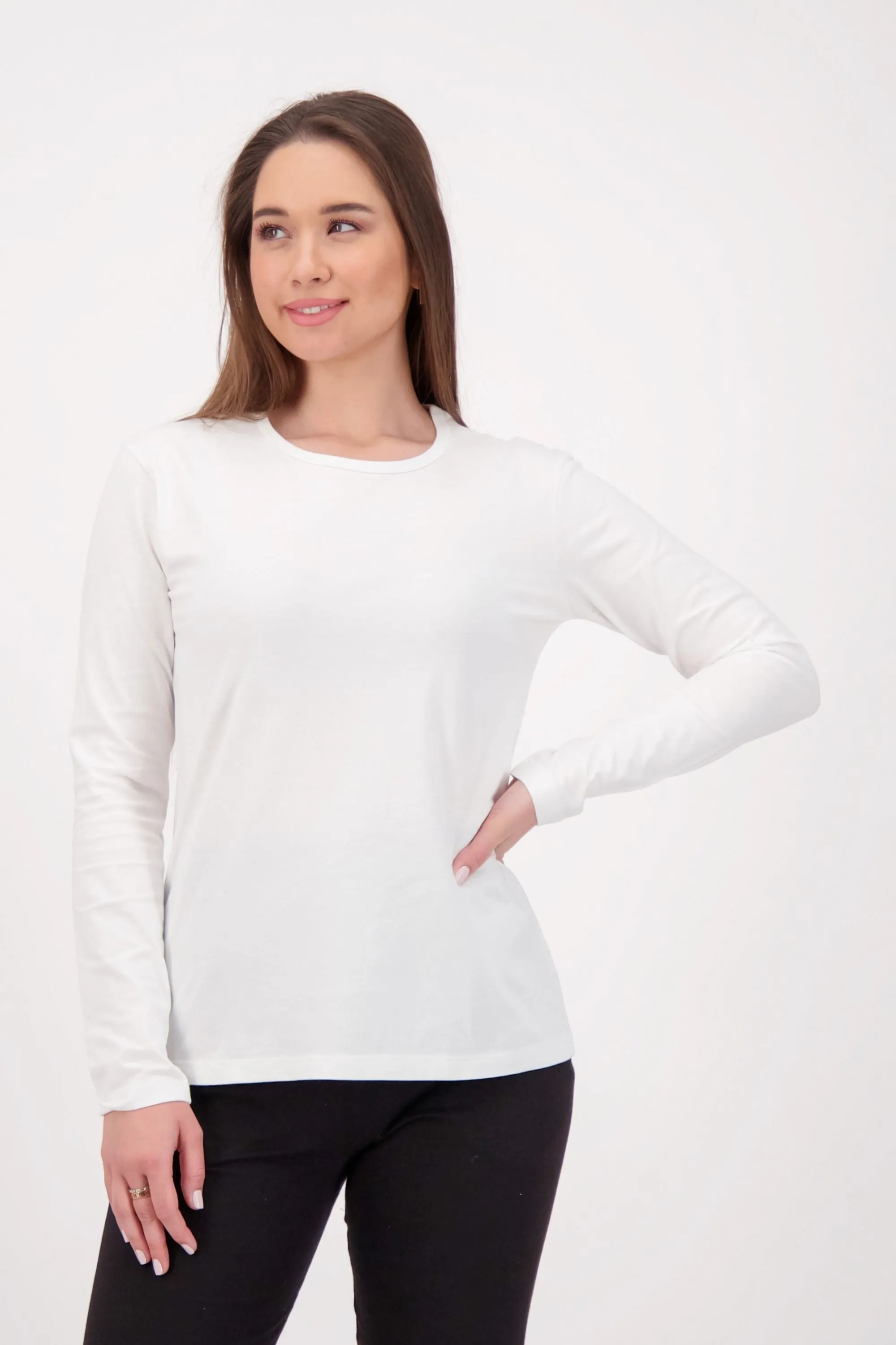 6-Pack Women's Long Sleeve White-Black-Olive | Organic Cotton, Sustainable & Super Soft