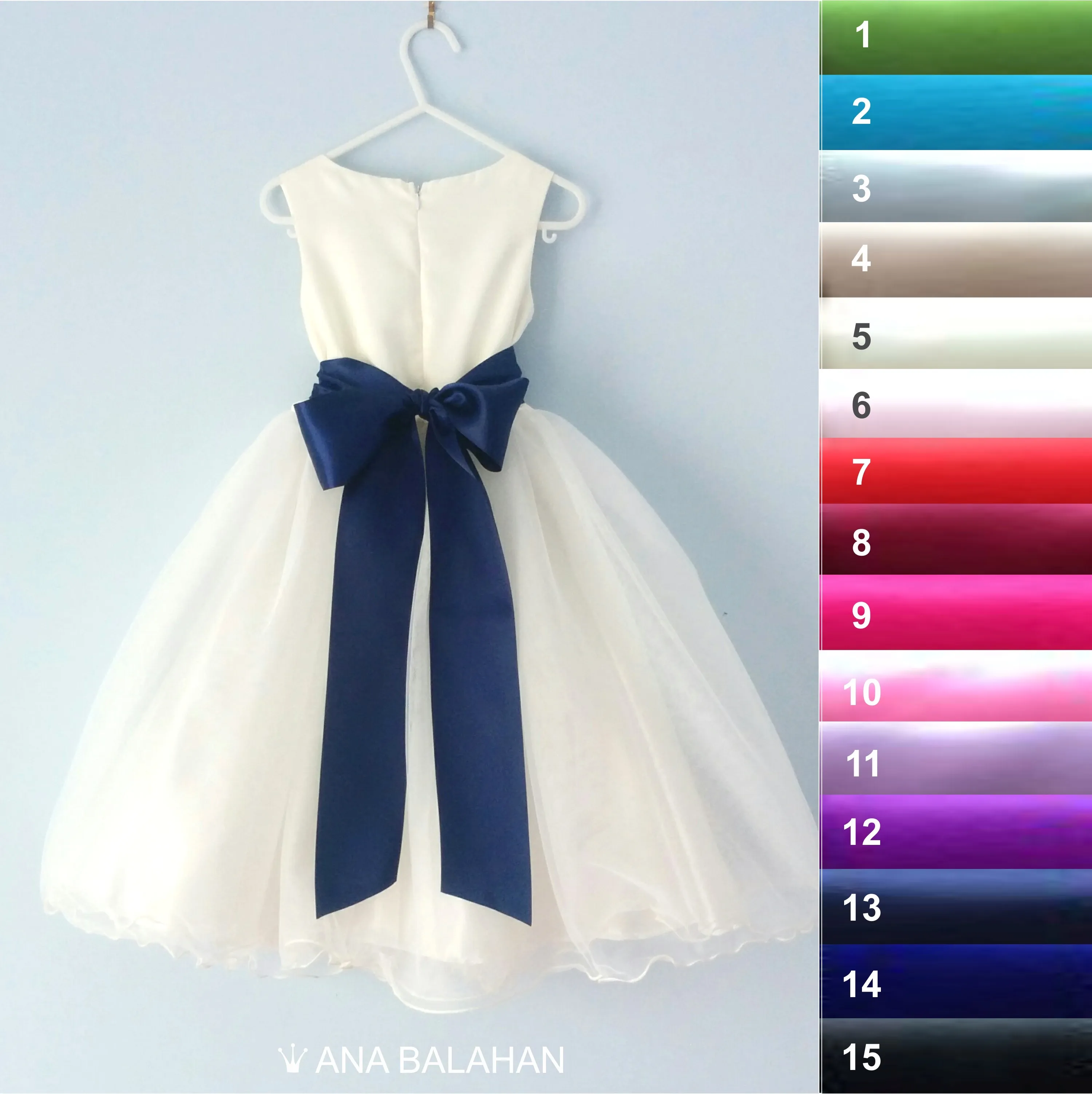 Adelina dress with 8 cm sash