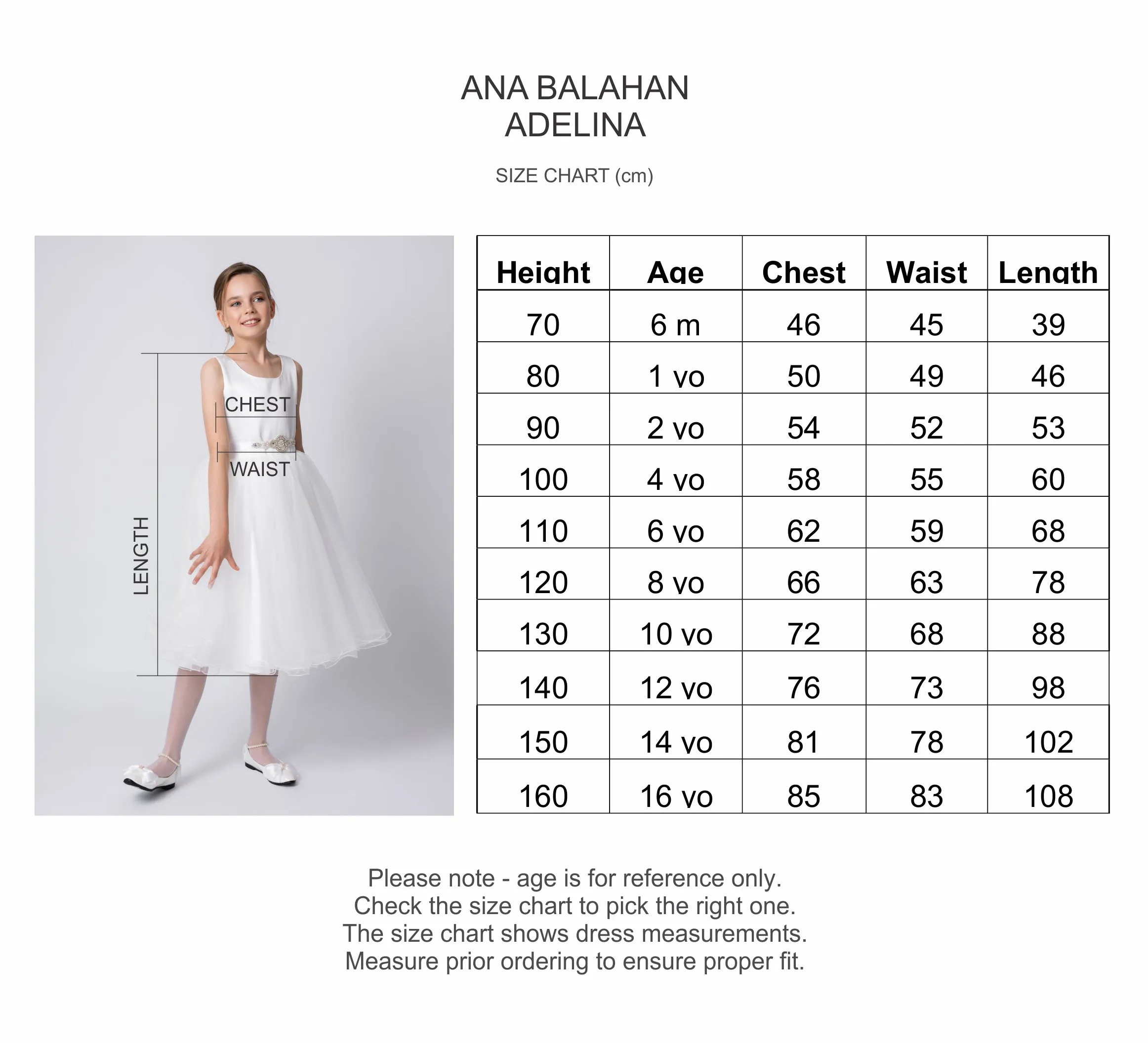 Adelina dress with 8 cm sash