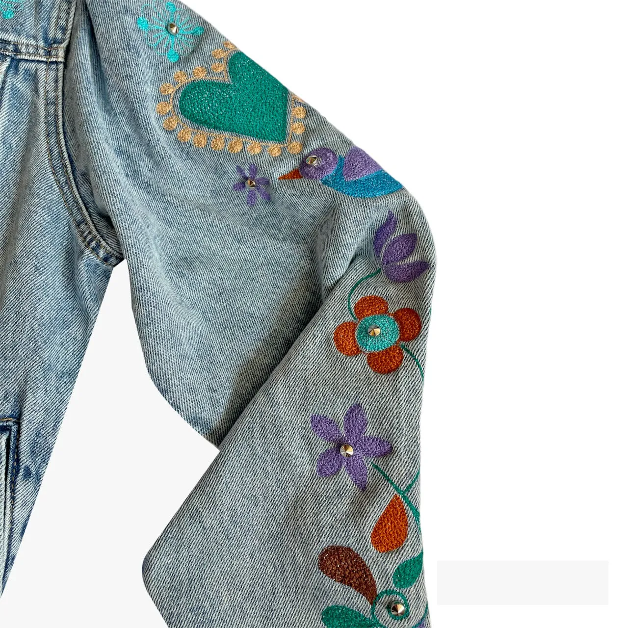 AGUSTINA - EMBROIDERED DENIM JACKET - COLCA /PRE ORDERS