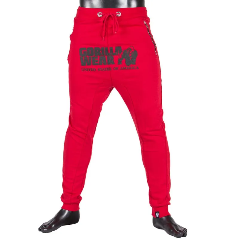 Alabama Drop Crotch Joggers - Red