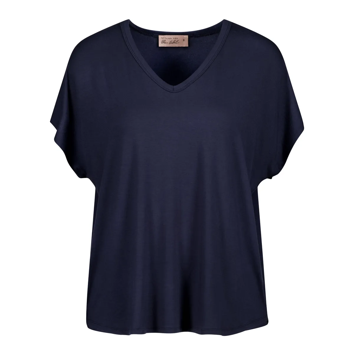 Alexa v-neck tee - navy