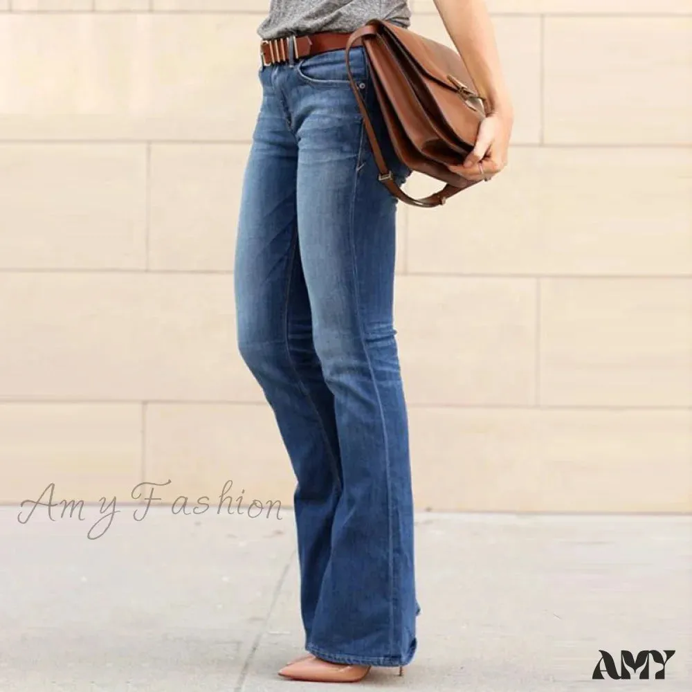 Amy Fashion - Girls Elastic Waist Slim Fit Elegant Trousers