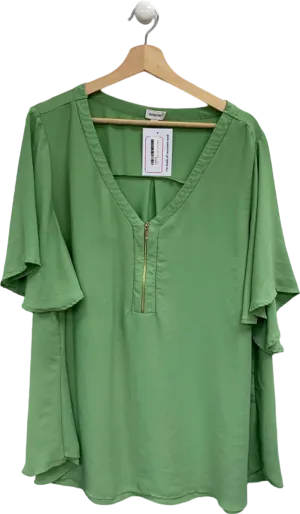 Avenue Green Flowy Top UK 22-24