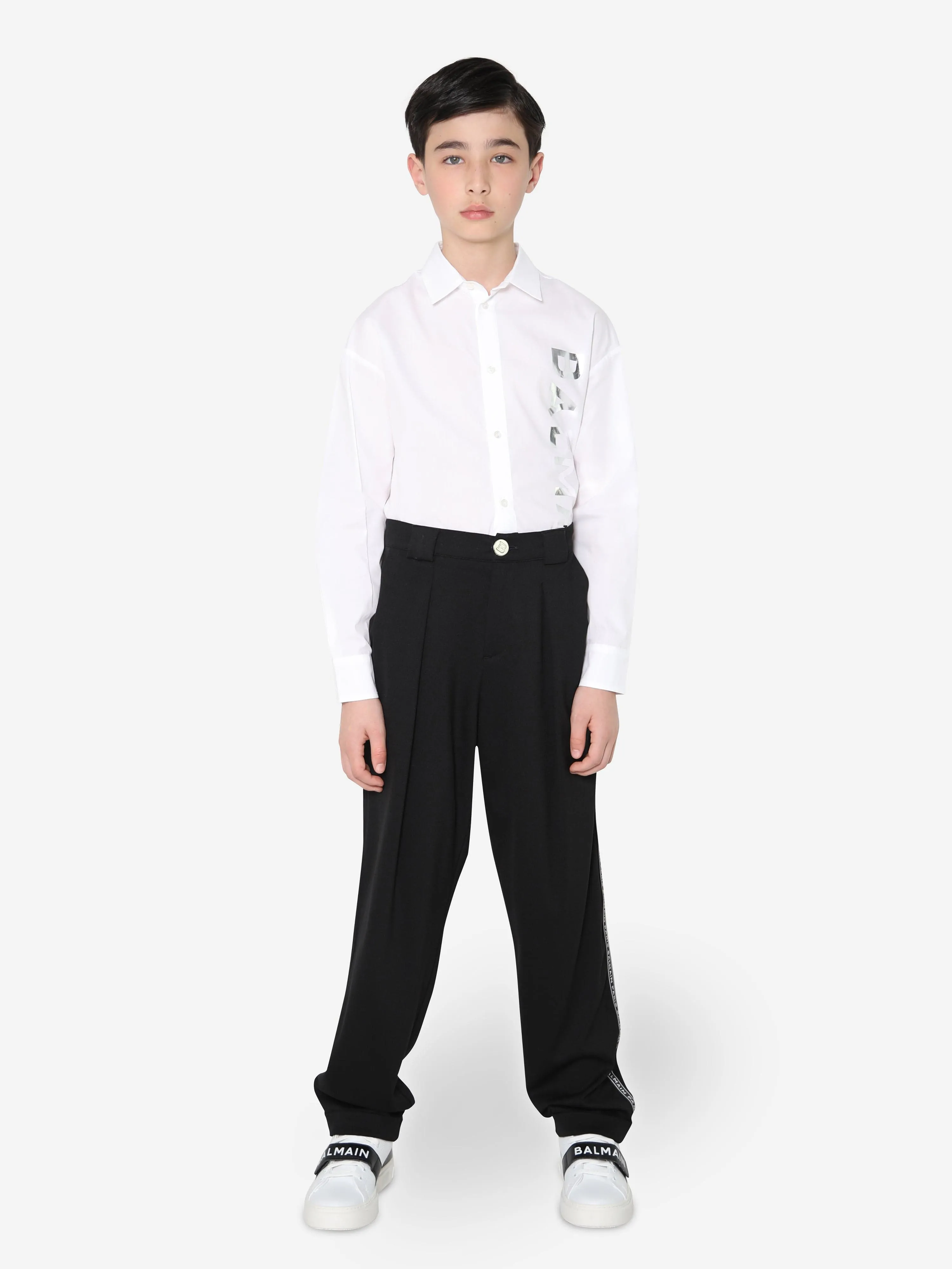 Balmain Boys Suit Trousers in Black