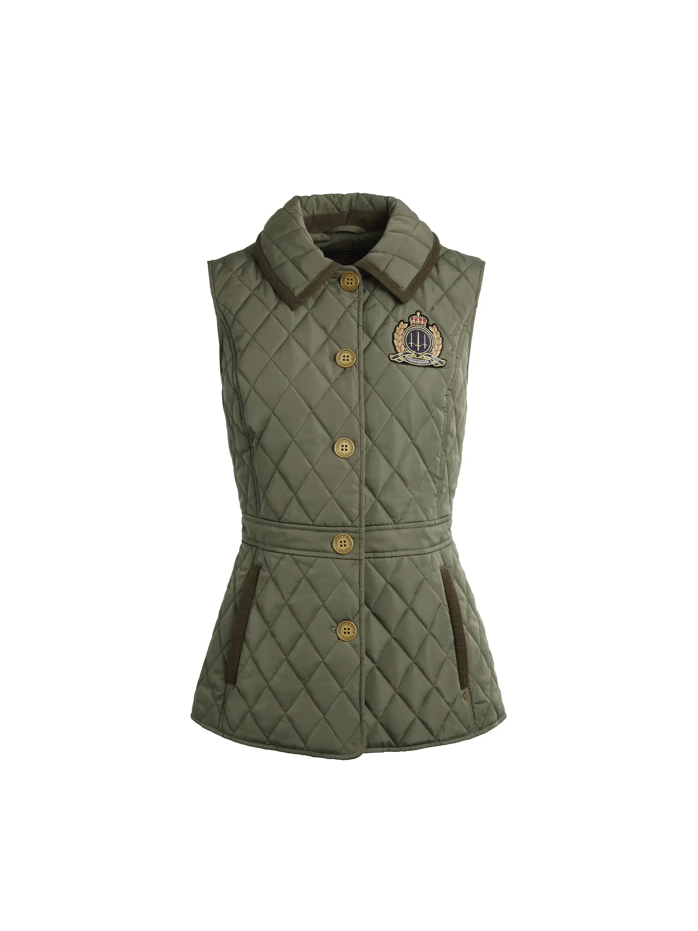 Bella Quilted Gilet - Sage