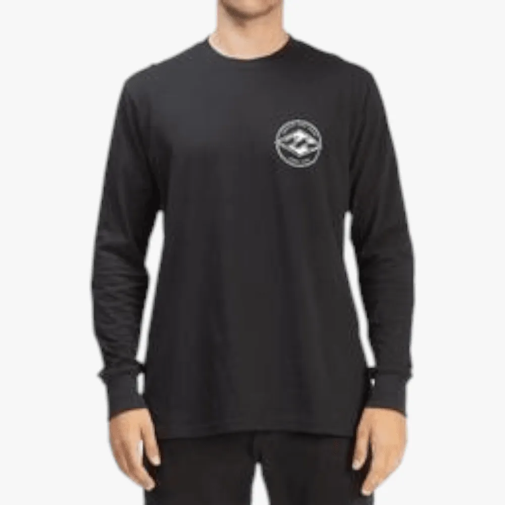 Billabong Mens Rotor Diamond Long Sleeve Tee Black