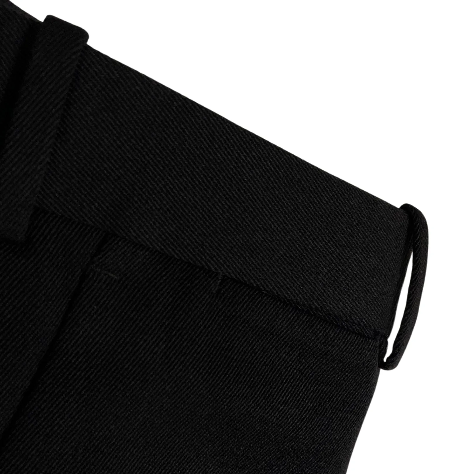 Black Cavalry Twill Cotton & Wool Trouser