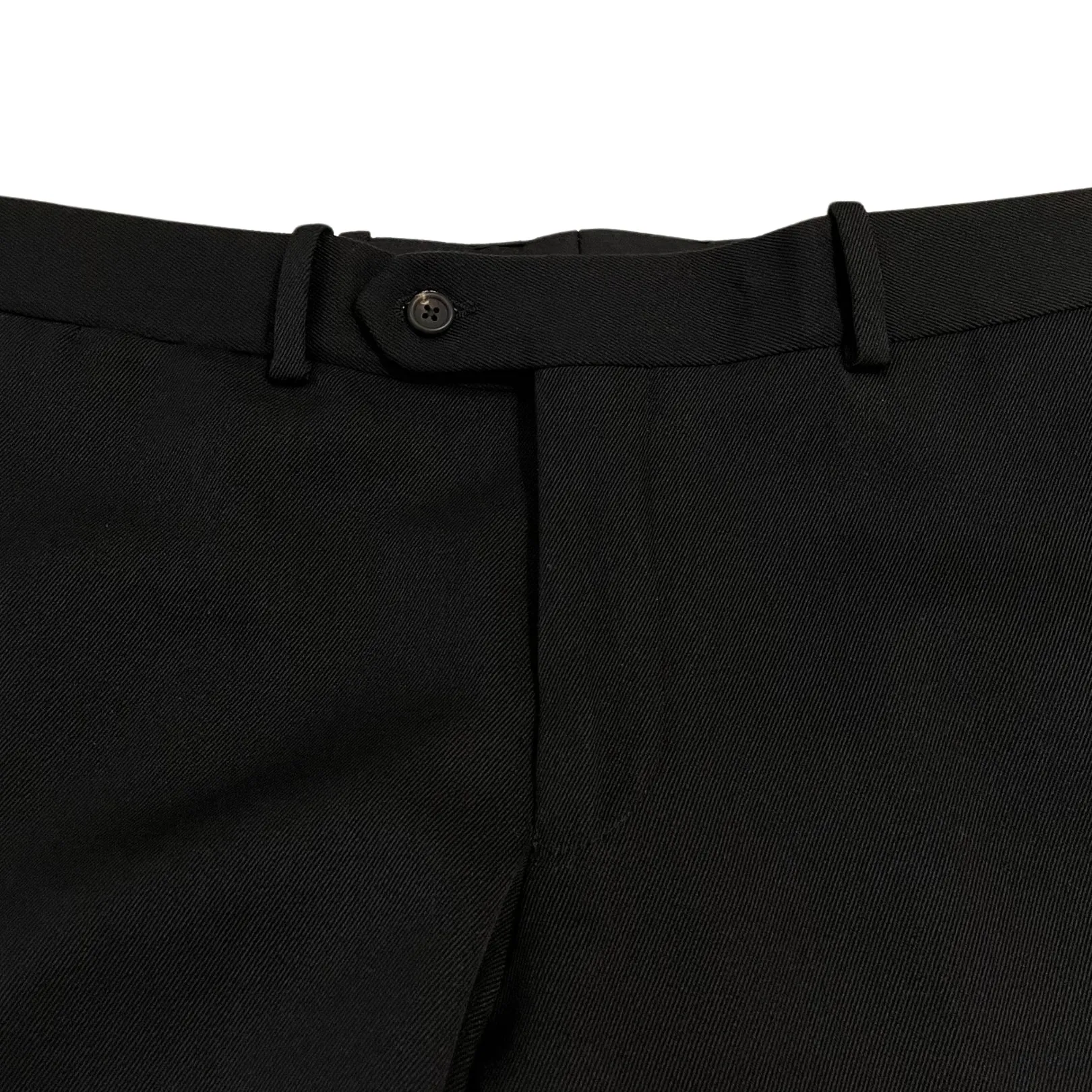 Black Cavalry Twill Cotton & Wool Trouser