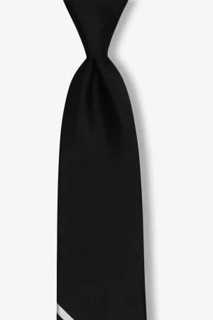 Black with Multi-Stripe Bottom Skinny Tie