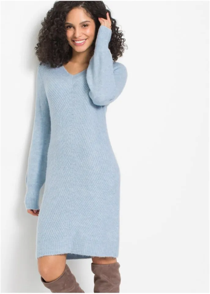 Bodyflirt knitted dress, blue