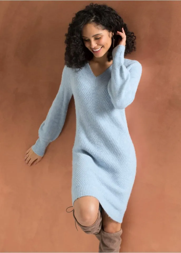 Bodyflirt knitted dress, blue