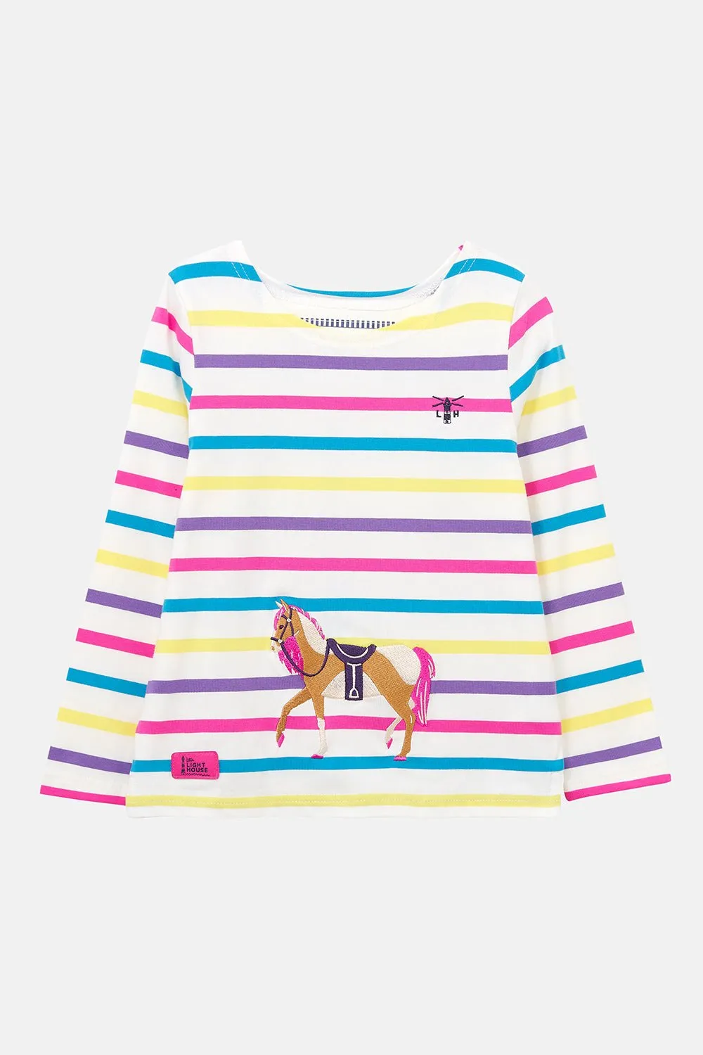 Causeway Top - Multi Stripe Horse