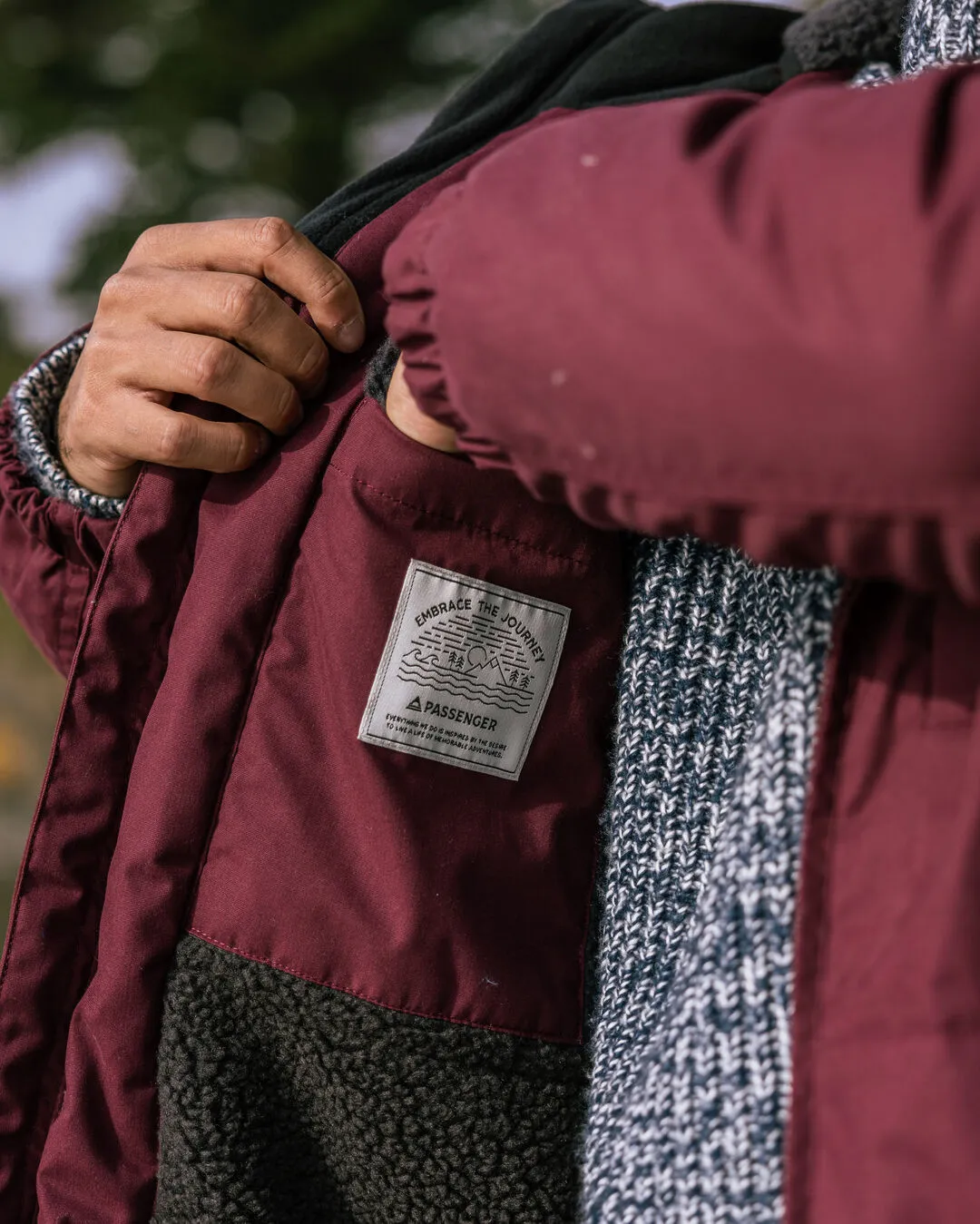 Discover Recycled Sherpa Lined Jacket - Wine