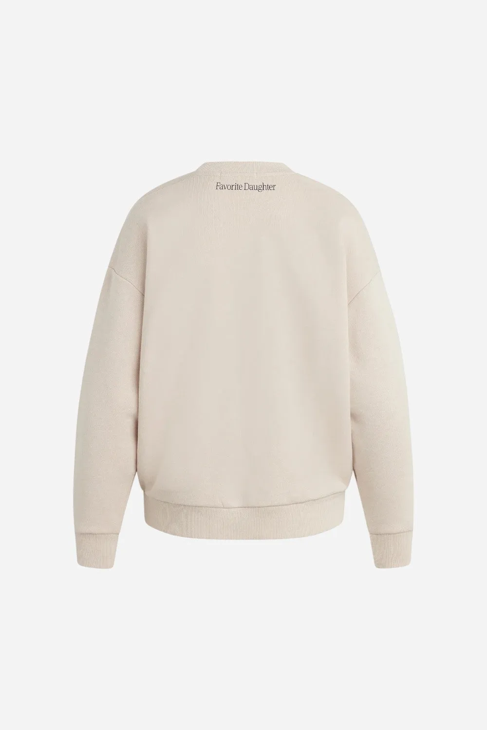 Favorite Daughter Mom of the Year Sweatshirt in Heather Oatmeal