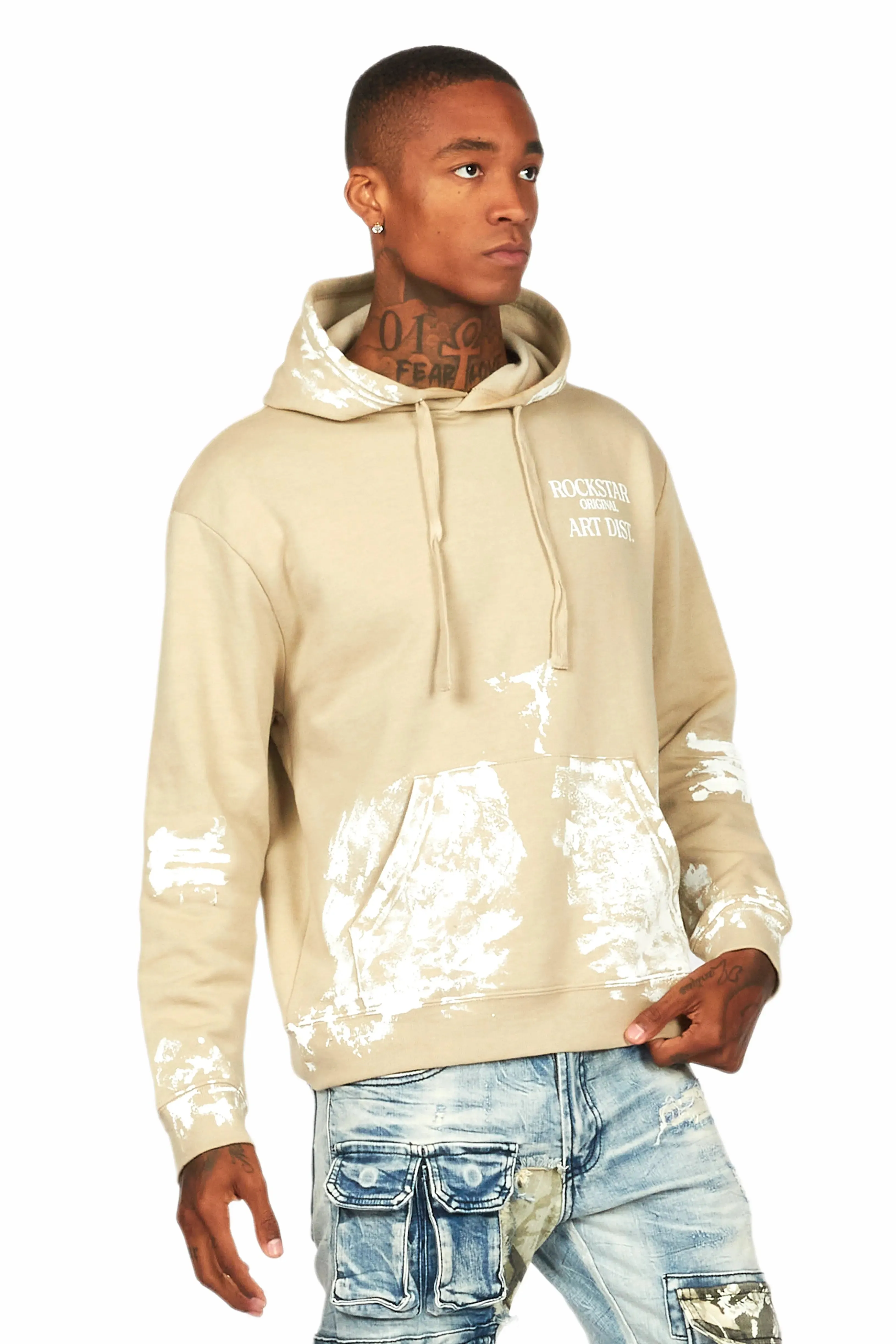 Filip Oatmeal Graphic Hoodie