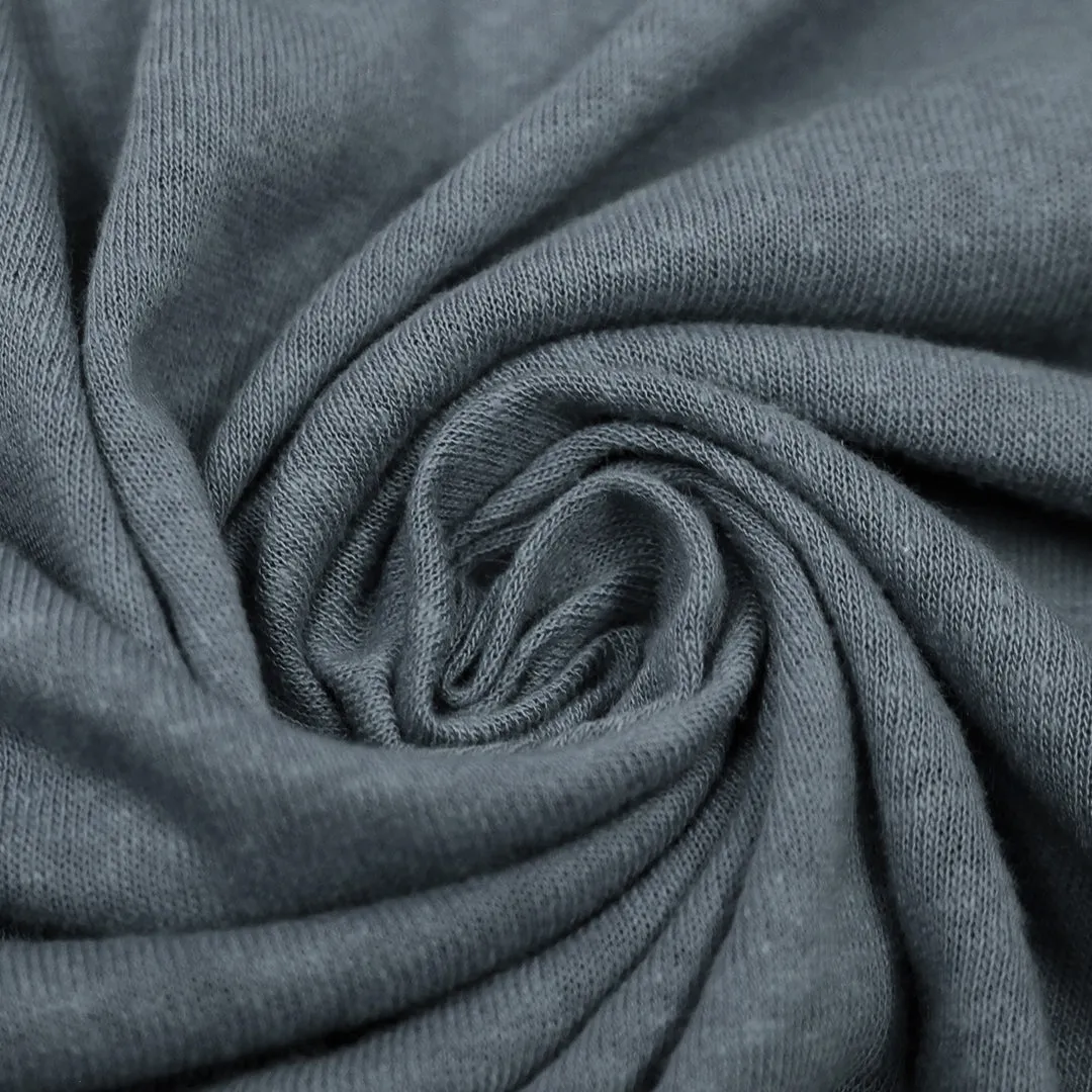 fine linen/viscose knit, Oeko-Tex certified - slate blue