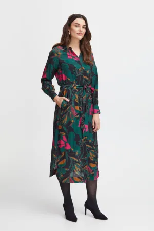 Fransa Midi Shirt Dress Multi