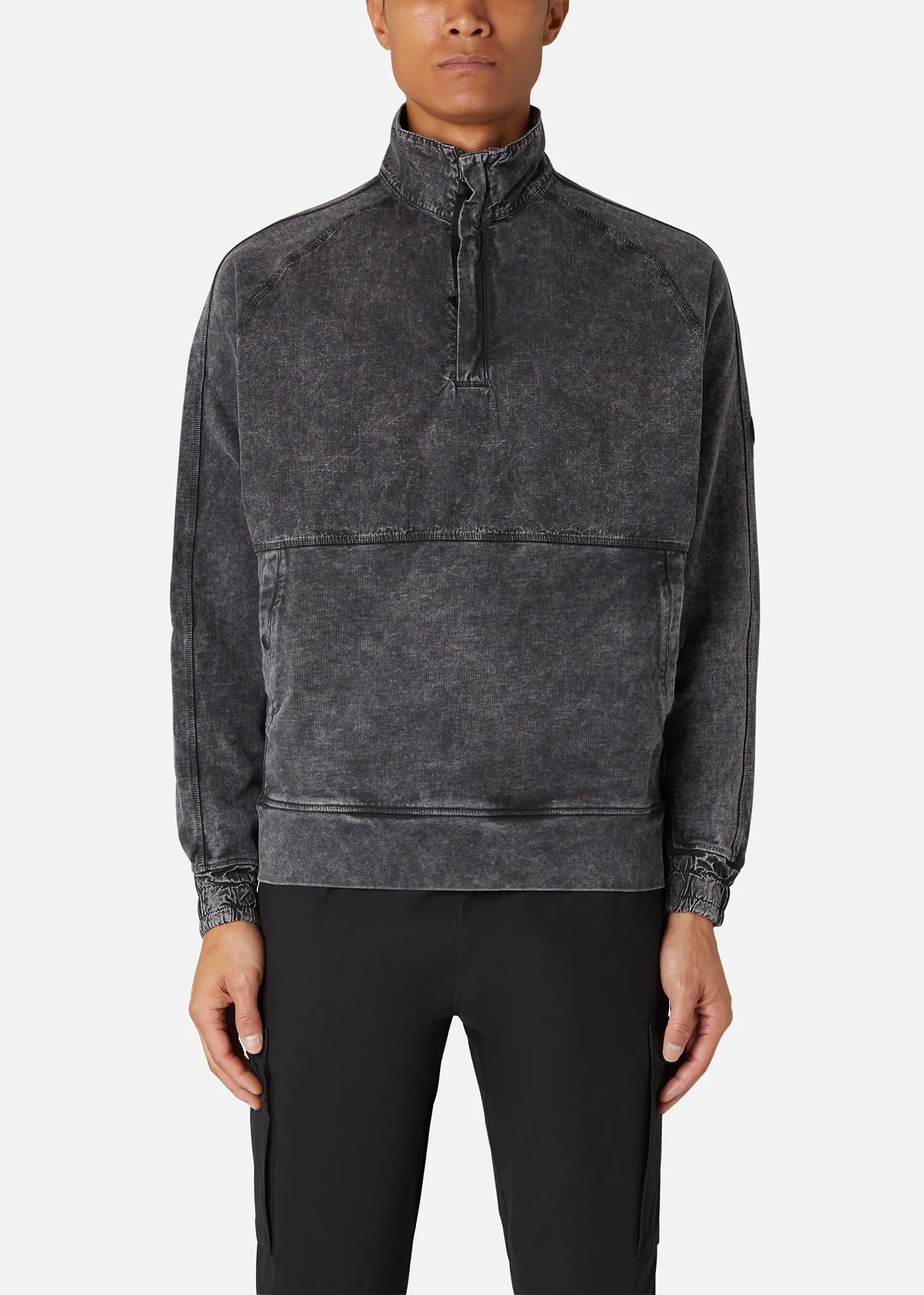 GD HALF ZIP SWEAT BLACK