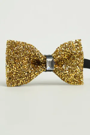 Golden Adjustable Bow Tie Formal Tuxedo Bowtie