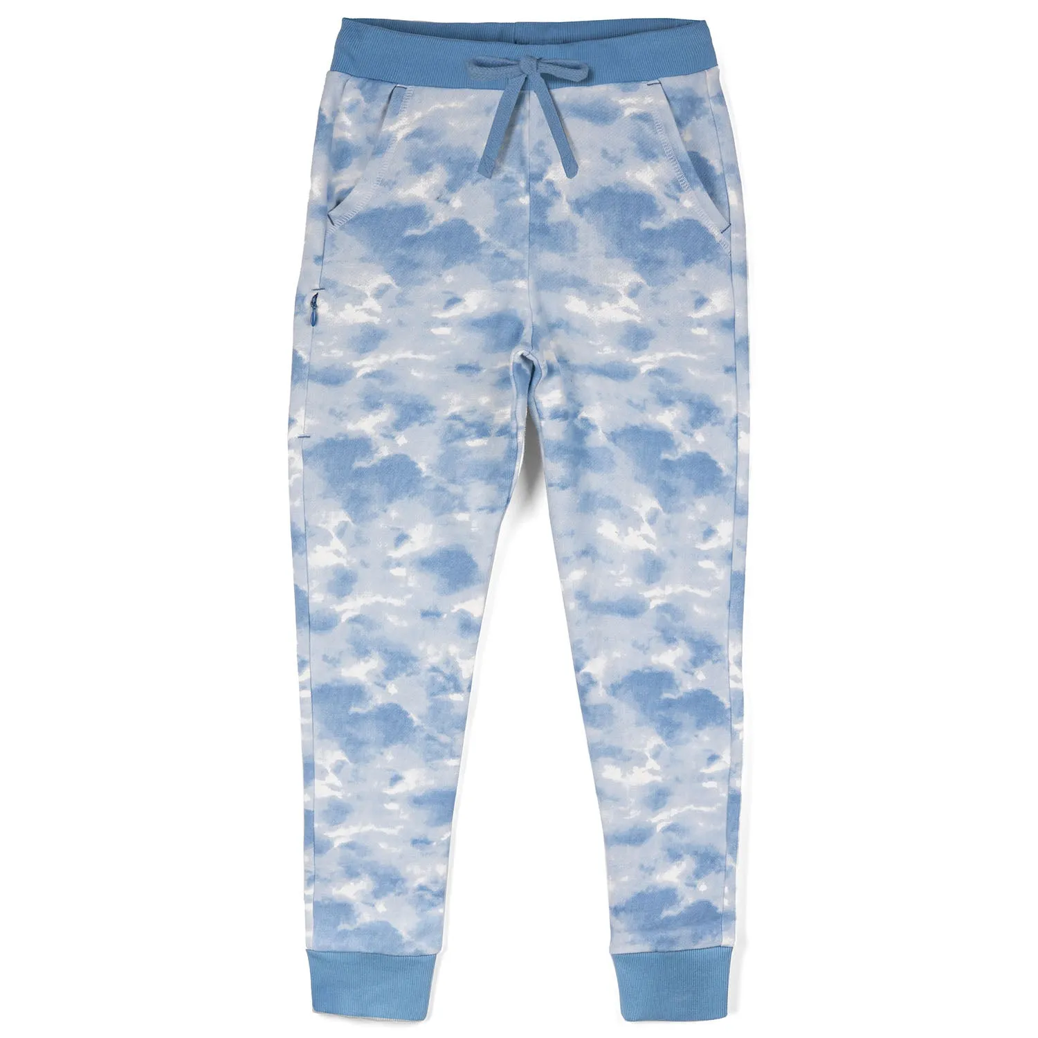 Kids Pants: Organic Cotton Cloud Print Sweatpants