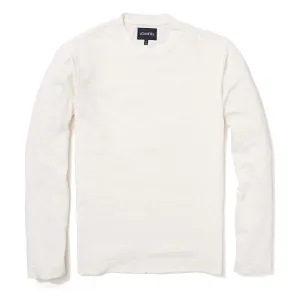 Leighton - White Pima Slub Long Sleeve Tee