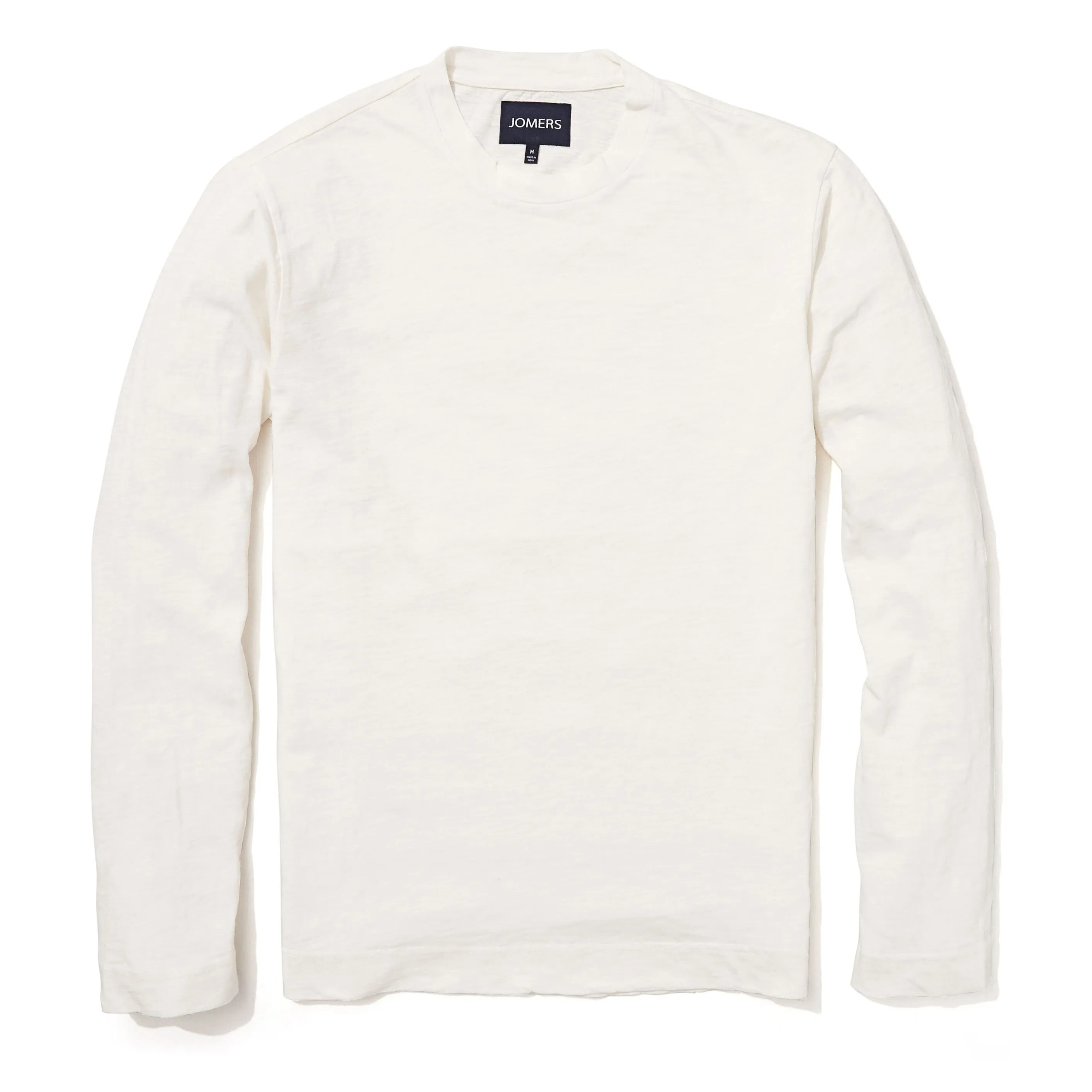 Leighton - White Pima Slub Long Sleeve Tee