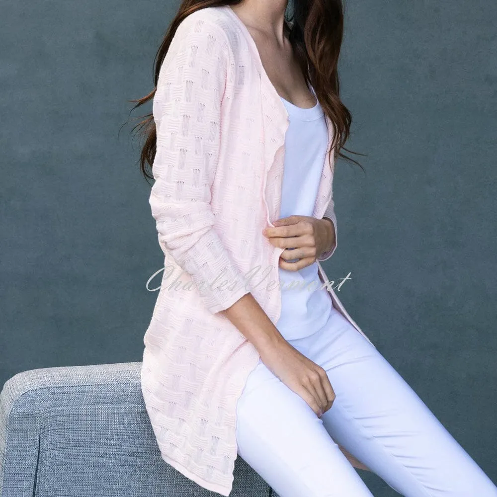 Marble Longline Cardigan – Style 6001-120 (Pale Pink)