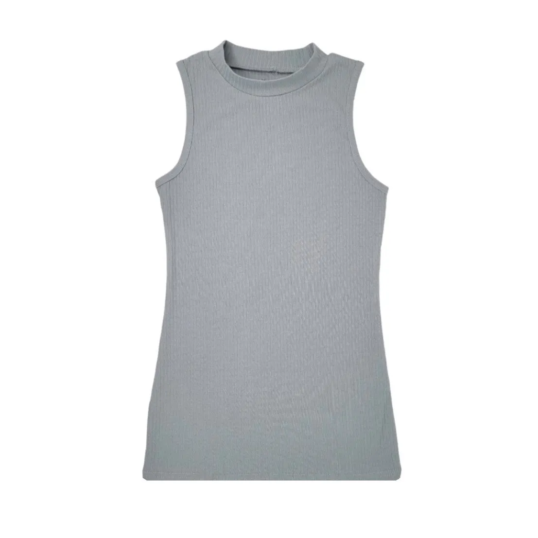 Mock Neck Tank Top | Cotton Blend Assorted Colors | Women