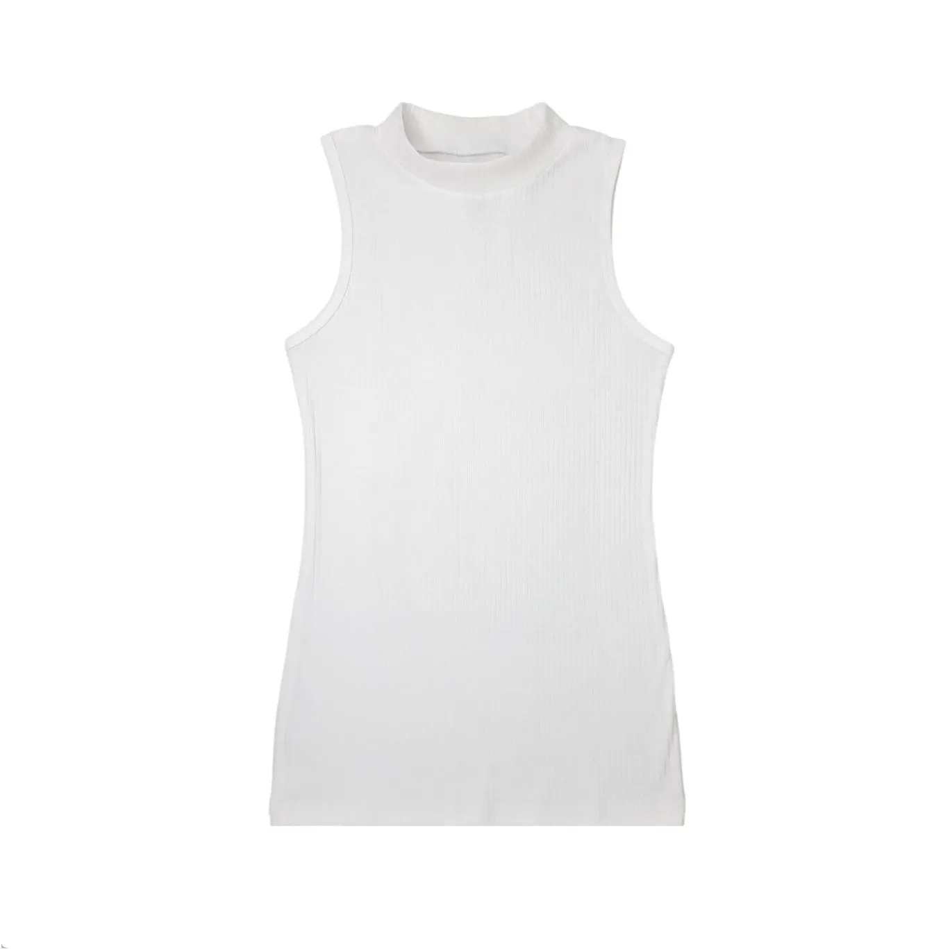 Mock Neck Tank Top | Cotton Blend Assorted Colors | Women