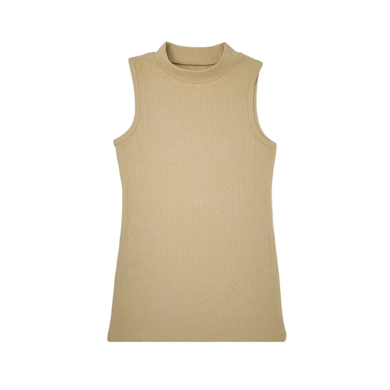 Mock Neck Tank Top | Cotton Blend Assorted Colors | Women