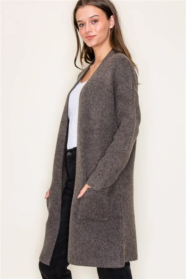 Open Pocket Cardigan Coats - 3 Colors!