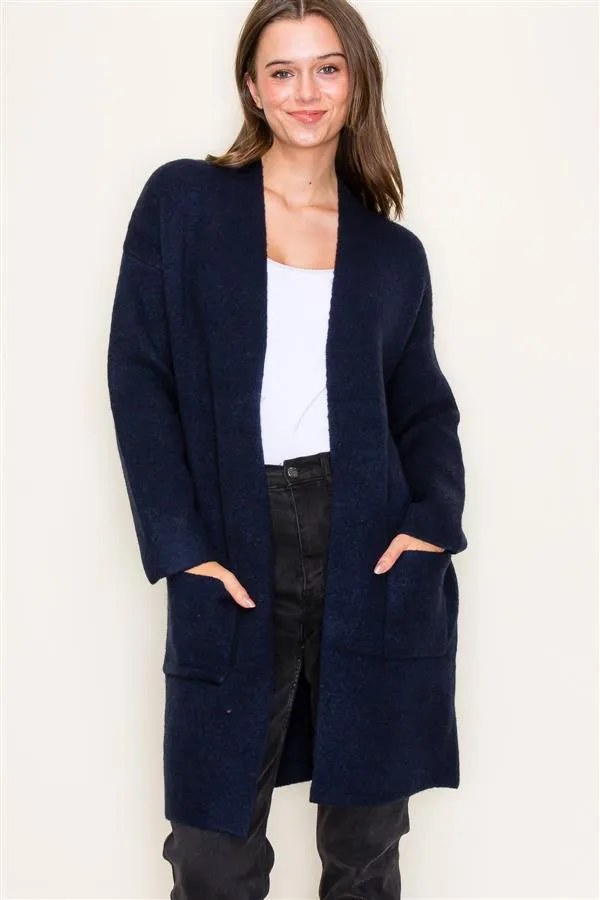 Open Pocket Cardigan Coats - 3 Colors!