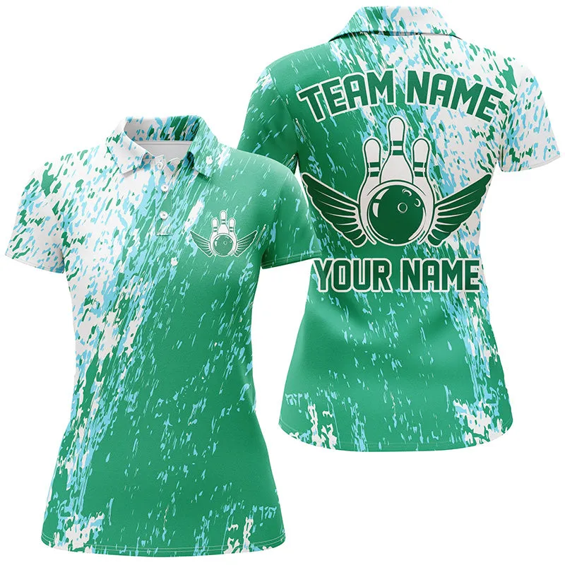 Personalized Multicolor Bowling Shirts For Women, Team Bowling Jerseys Bowling Pin, Idea Gift for Bowler