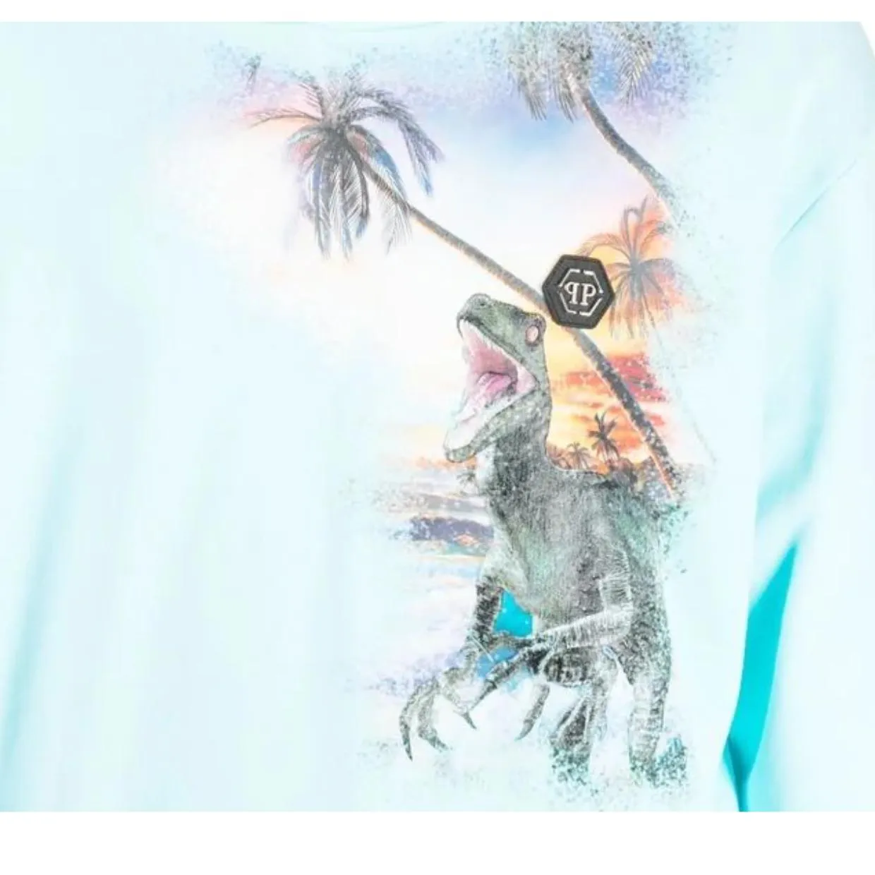 Philipp Plein Hawaii Light Blue Hoodie