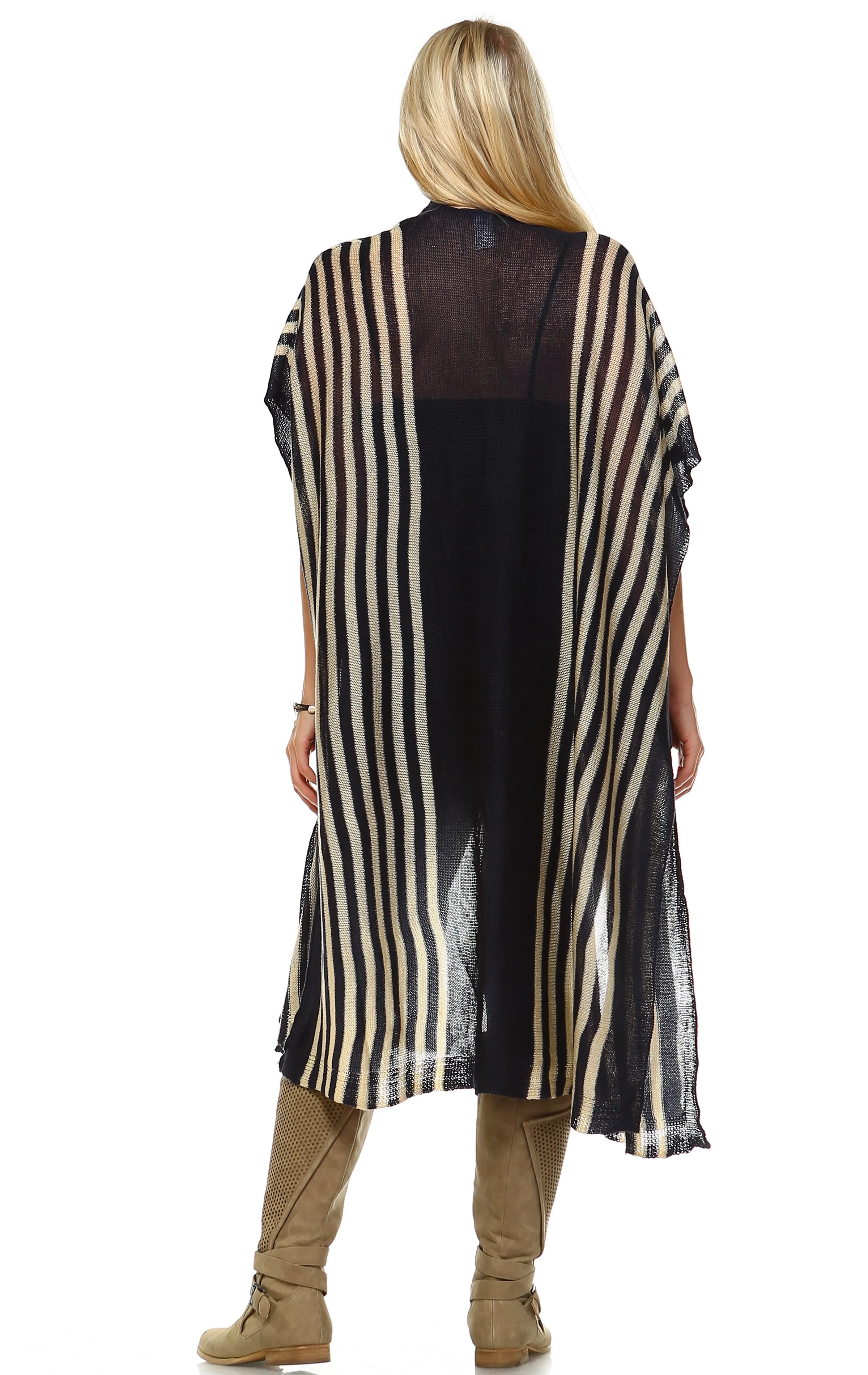 Plus Size Aztec Tribal Poncho Capes Wrap Cardigans Navy 1