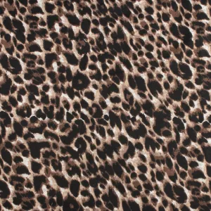 Printed Sweater Knit - HACCI - Leopards - Brown