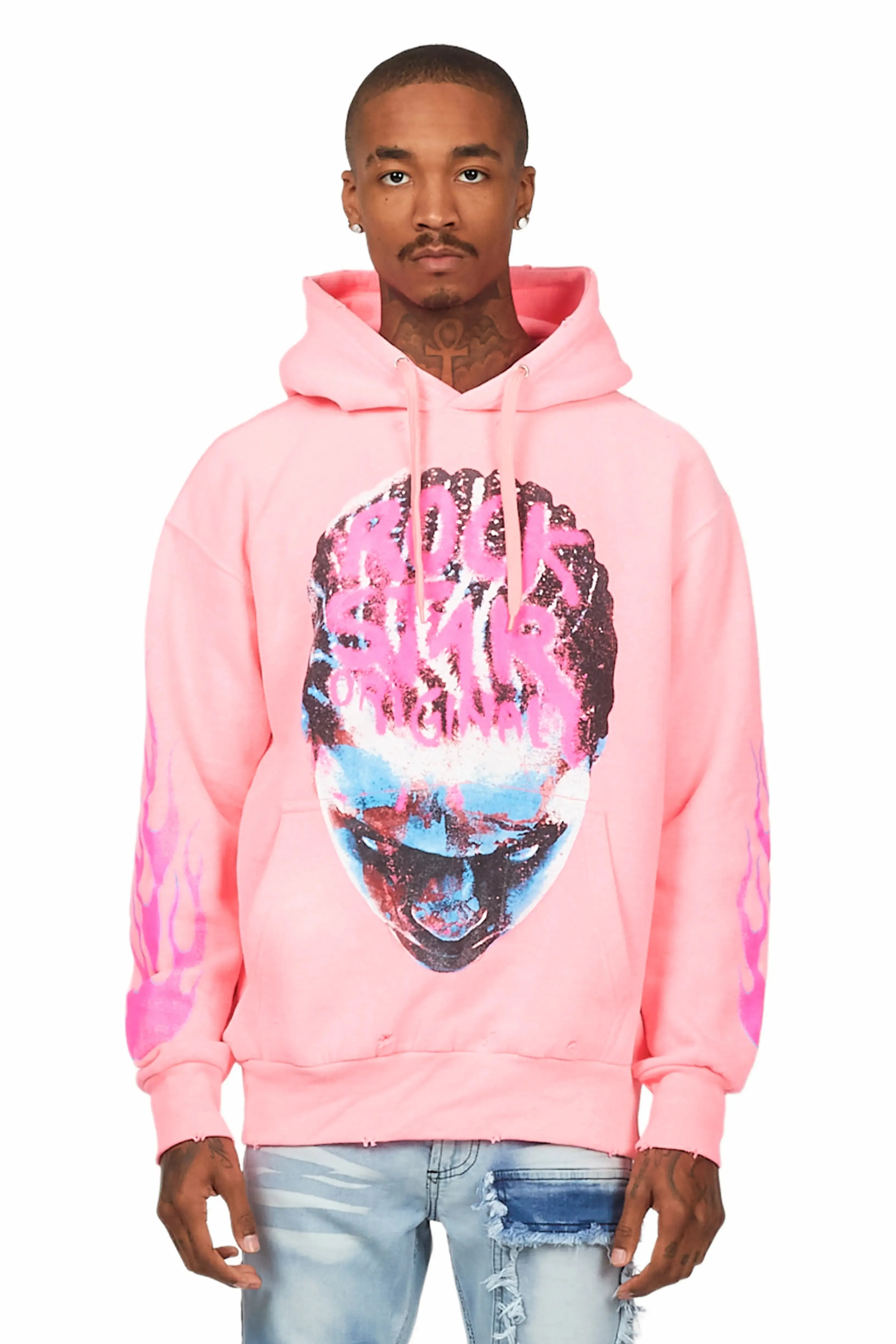 Rafe Pink Graphic Hoodie