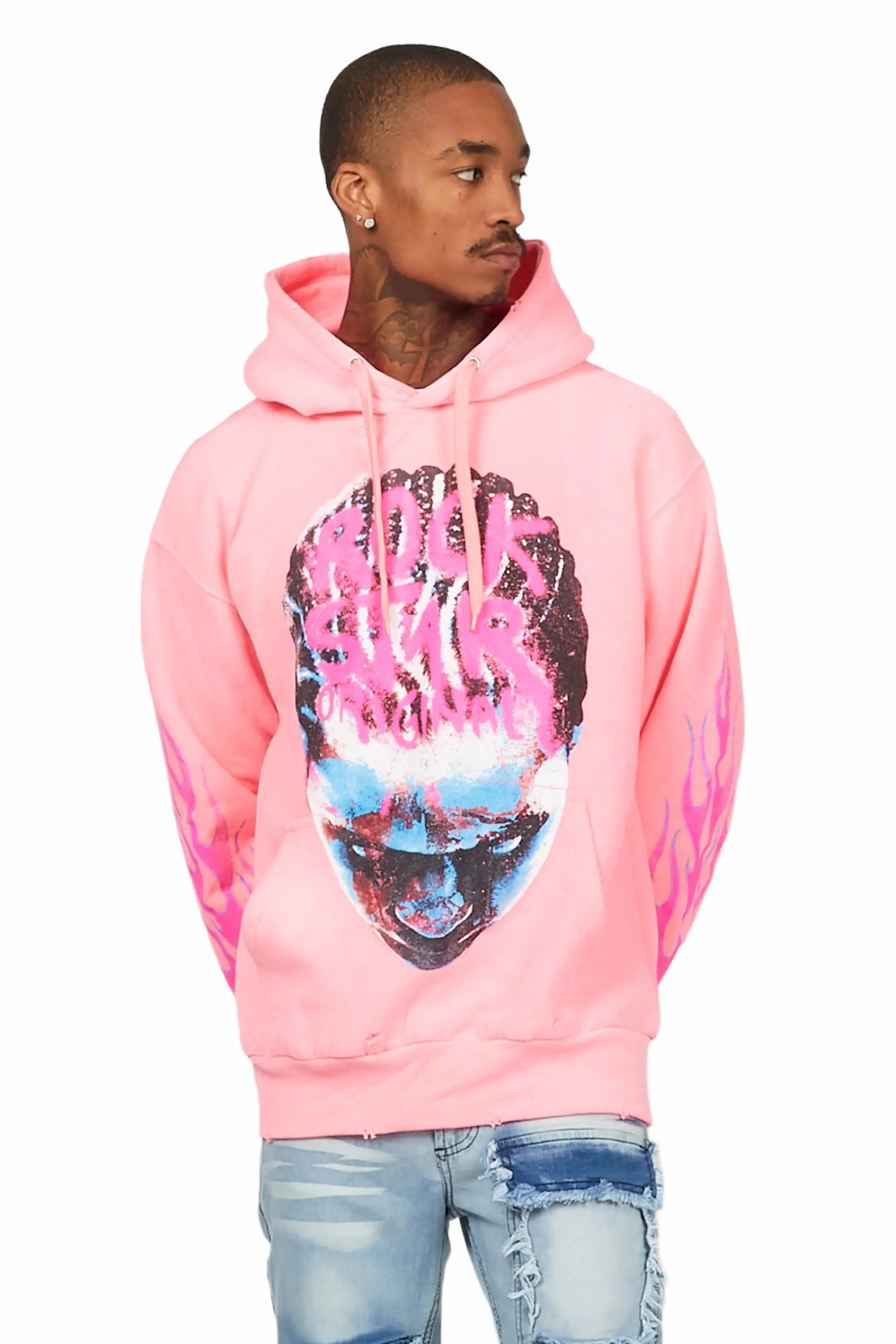 Rafe Pink Graphic Hoodie