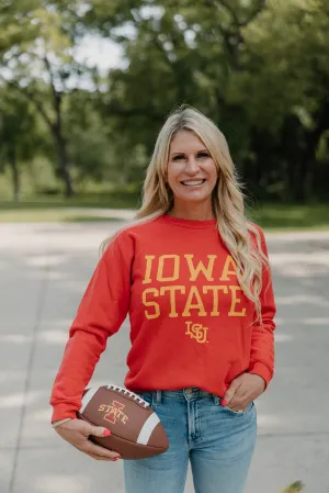 Retro Brand x Blond Genius - Iowa State ISU Cyclones Sweatshirt in Red