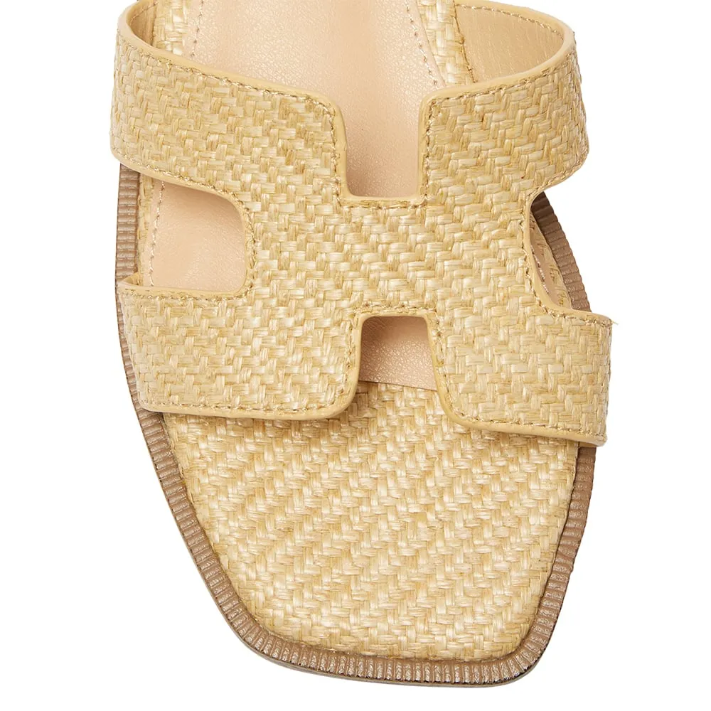 Rhodes Slide in Natural Raffia