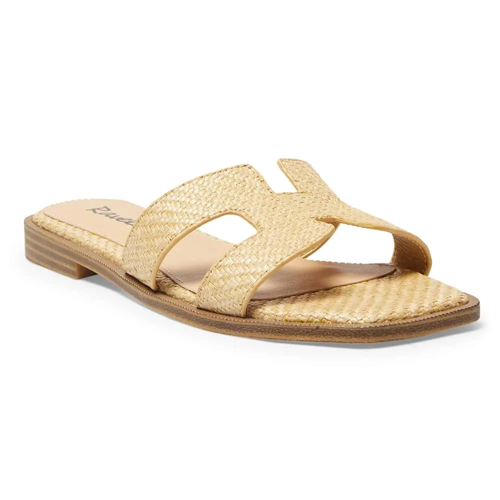 Rhodes Slide in Natural Raffia