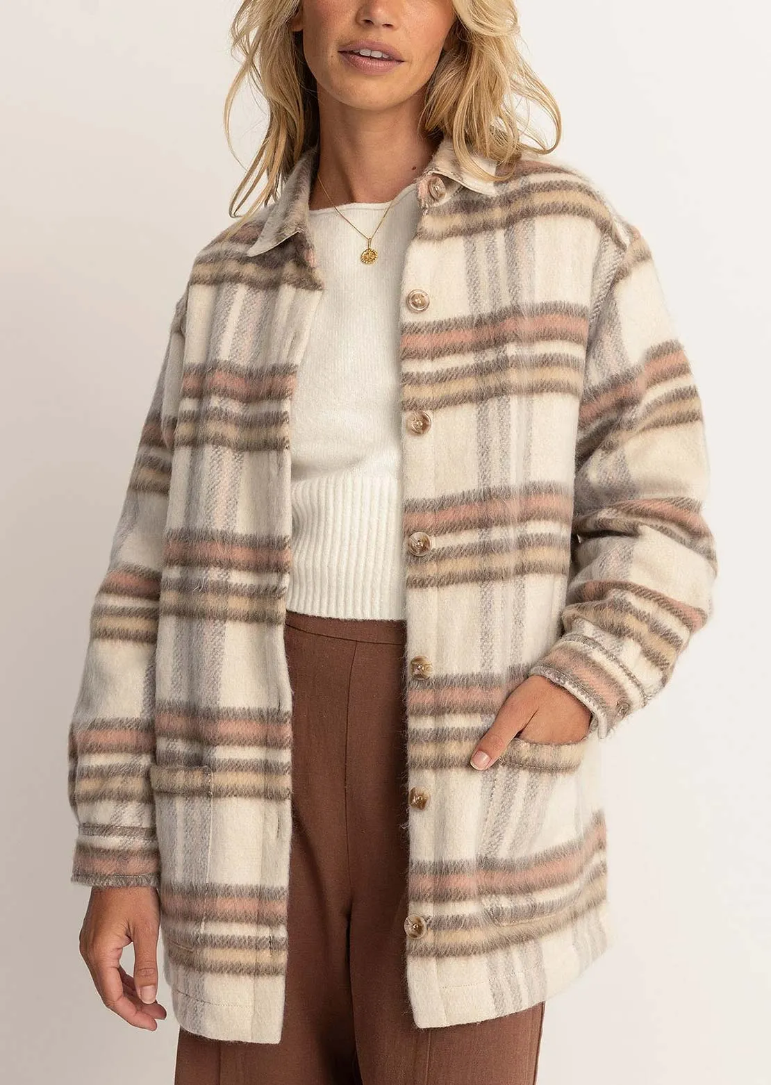 Rhythm Women's Long Check Shacket