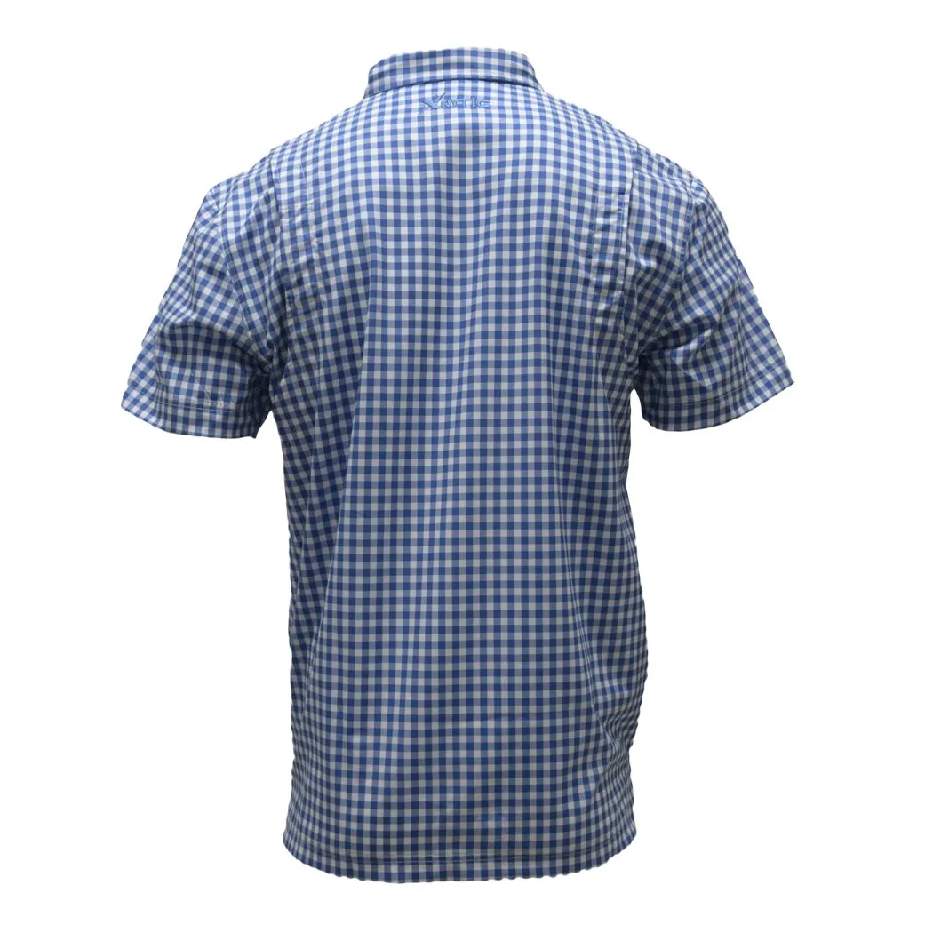 Short Sleeve Patterned Lifestyle Button Down w/ REPEL-X