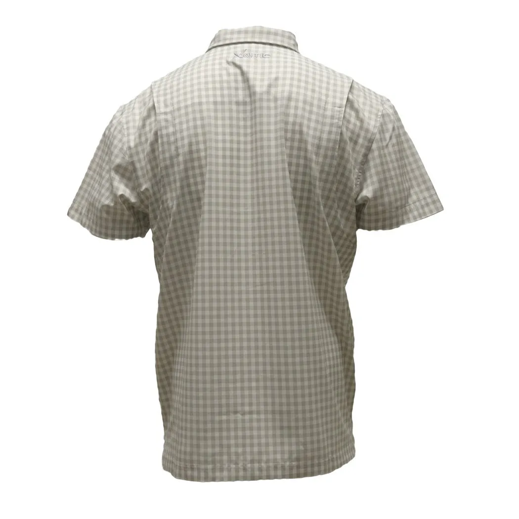 Short Sleeve Patterned Lifestyle Button Down w/ REPEL-X