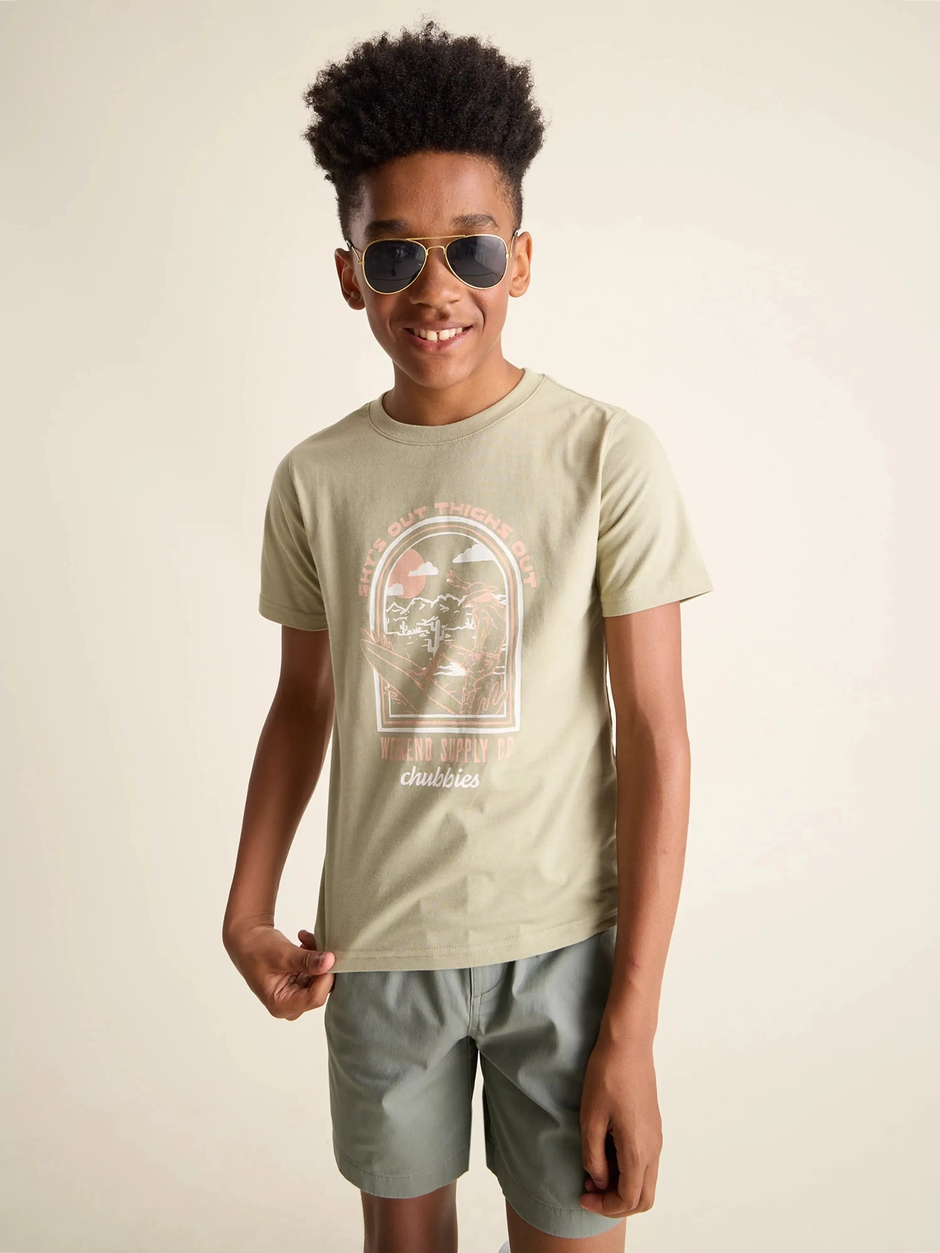 The Desert Cowboy (Boys Non Pocket T-Shirt)- Tea